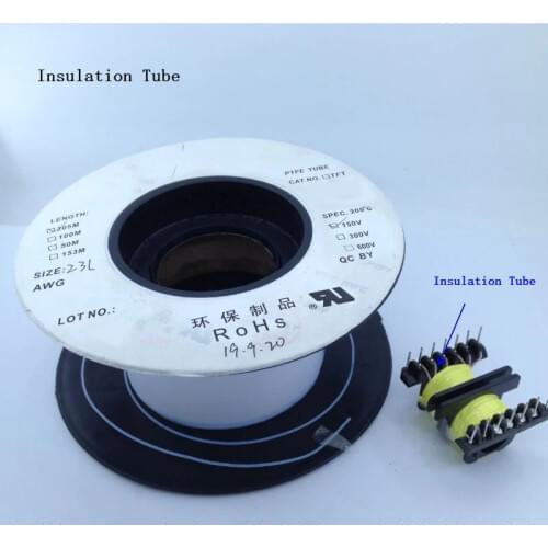 1 reel 100M/153M/305M AWG8 to AWG17 PTFE Tube Transformer Insulation Tube UL certified