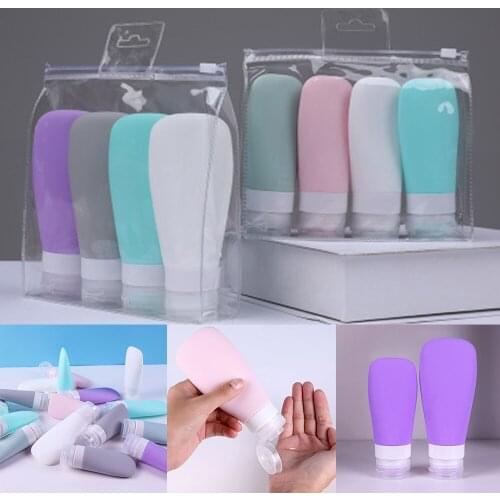 1pc Silicone Travel Bottling Face Cream Bottle Shampoo Conditioner Bottle Empty Refillable Sample Bottle Storage Container
