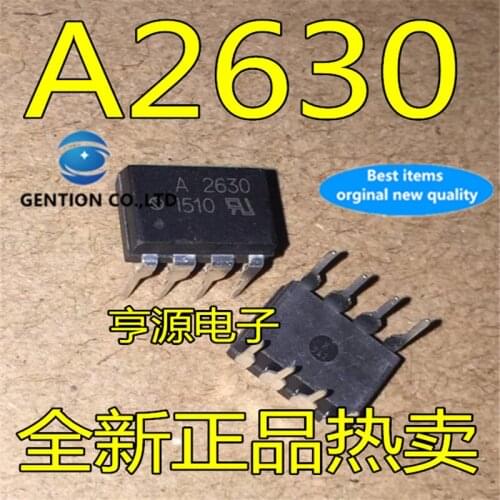 10Pcs A2630 HCPL-2630 HCPL-A2630 DIP8 Optocoupler in stock 100% new and original