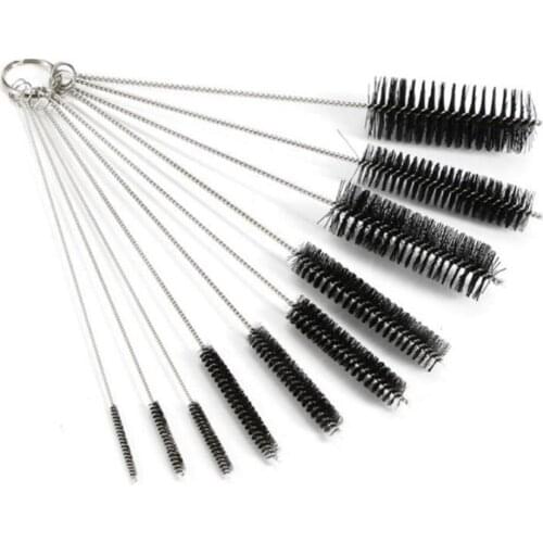 10Pcs/Set Nylon Straw Cleaning Brush Multi-Functional Cleaning Drink Straws Brush Accessories Bottle Tube Pipe Washing Kit