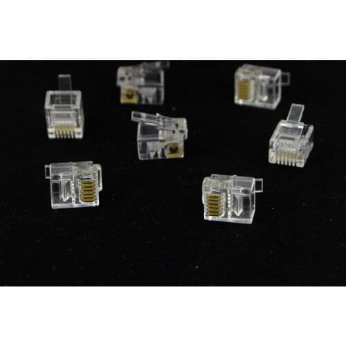 Lot 10PCS Front Panel Separate Cable 6pin Crystal Plug for YEASU FT7800R FT7900R FT8900R FT-7800R 7900R 8900R Walkie Talkie
