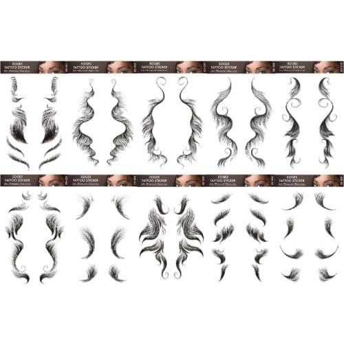 11 Styles Hairline Tattoo Stickers DIY Hairstyling Temporary Tattoo Baby Hair Stickers Tattooing Template Waterproof