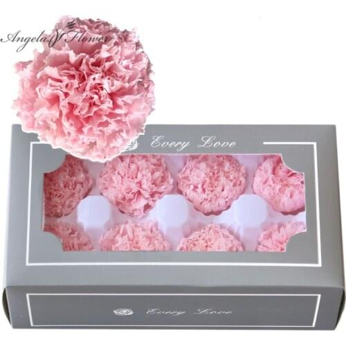 4-5cm Preserved Flower Carnation Everlasting Eternal Flower Head Valentines Day Mothers Day Gift Box DIY Bouquet Accessories