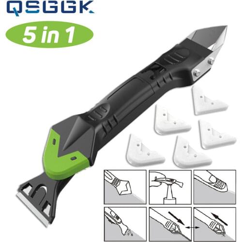 5 in1 Tile Beauty Seam Scraper Silicone Remover Sealant Smooth ​Caulk Finisher Grout Kit Tools Floor Mould Removal Hand Tools