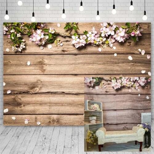 Avezano Photo Backdrops Baby Birthday Party Wood Board Floor Flower Decor Portrait Photography Background Photo Studio Photocall
