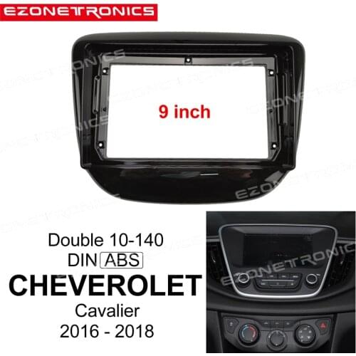 1din 2Din Car DVD Frame Audio Fitting Adaptor Dash Trim Kits Facia Panel 9inch For Chevrolet Cavalier 2016-18Double Radio Player