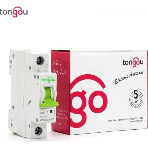 1P 2P DC 6A 10A 16A 25A 32A 40A 50A 63A DC 250V 550V Circuit Breaker Solar Breaker DC MCB TOMC7DC-63