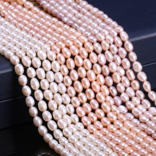 High Quality Natural Freshwater Pearl Beaded Real Cultured Pearls Loose Beads for Jewelry Making DIY Bracelet Necklace 13 Inches