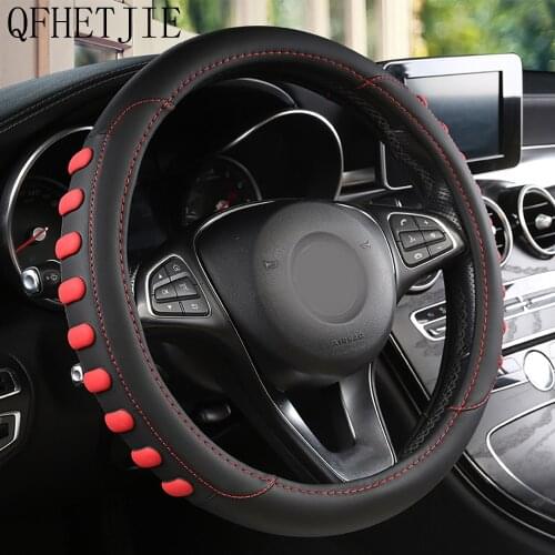 QFHETJIE General Motors Steering Wheel Cover Leather 3D Massage Wear-resistant, Durable, Fashionable and Beautiful Interior