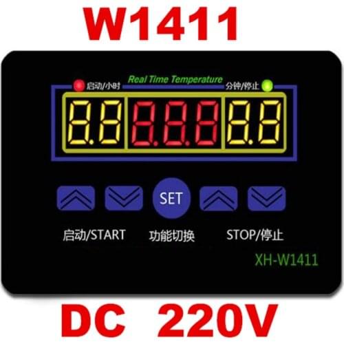 W1411 AC 220V 10A LED Digital Temperature Controller Thermostat Control Switch Sensor For Greenhouses Aquatic Animal Husbandry
