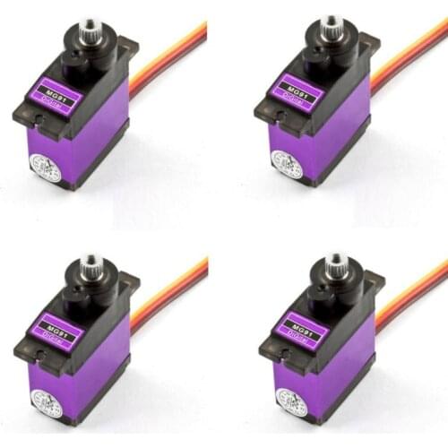 4PCS MG91 13g 2.6KG Torque Metal Gear Digital Servo for RC Model Drone Airplane Helicopter Car Boat