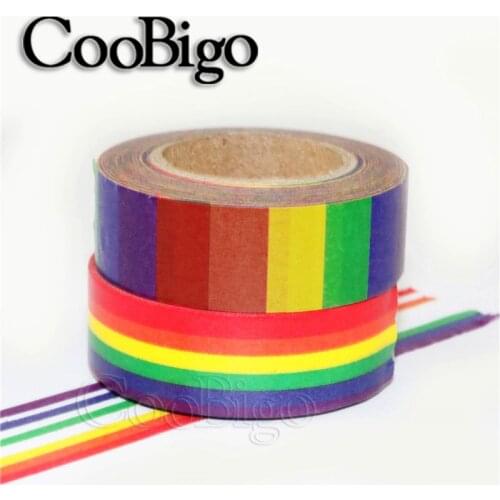 1Pcs Washi Tape Rainbow Masking Tape Decorative Adhesive Tape for Scrapbooking Pencil Diary Stationery Photo Album Gift Card