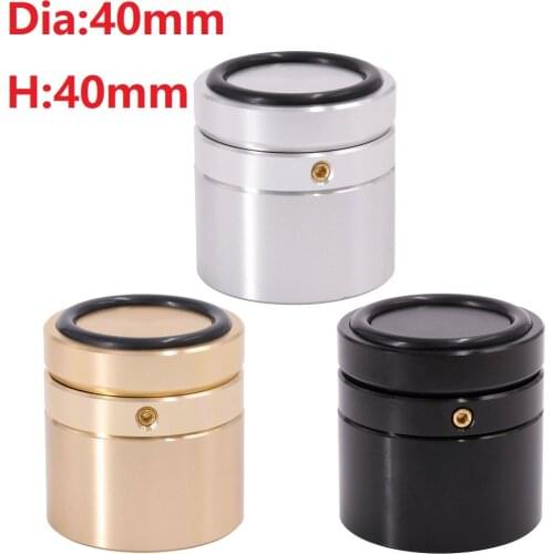 Dia40*H40mm Solid Aluminum Alloy CNC Machining Acoustic Amplifier Shock Absorbers Machine Feet Height Adjustable 1-14MM