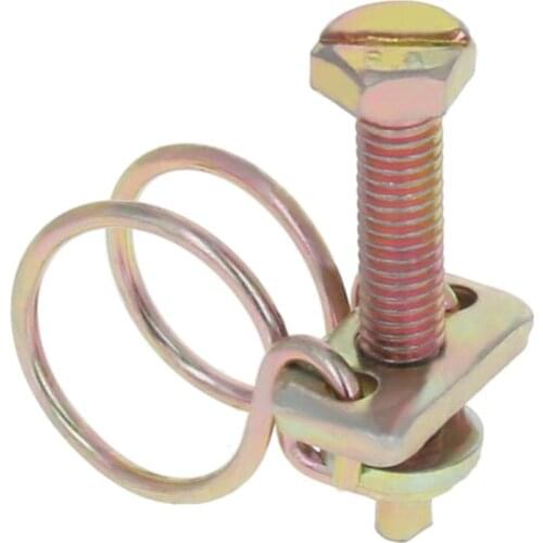 MroMax Double Steel Wire Strong Clamp Iron Inner Diameter 12/14/16/19/22mm Galvanized Thickness 1.5/2mm Screw Length 5*30/5*35mm