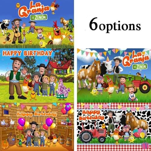 Sensfun Photo Background Custom Green Grass Farm Photo Booth Vinyl la granja de zenon Photo Studio Kids 1st Birthday Backdrop