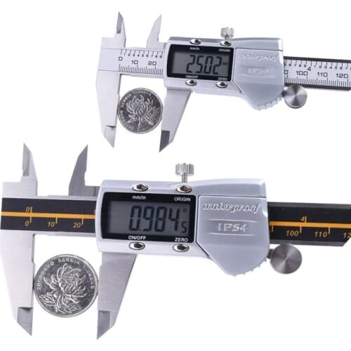Measuring Tools 0-150mm Vernier Caliper 6-Inch Calipers Instrument Stainless Steel LCD Digital Electronic Ruler Micrometer +Box
