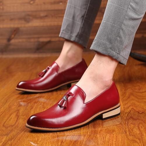 Mens PU Leather Business Dress Shoes Formal Wear Shoe Men Invisible Increase Soft Lining Casual Shoes Big Size 47