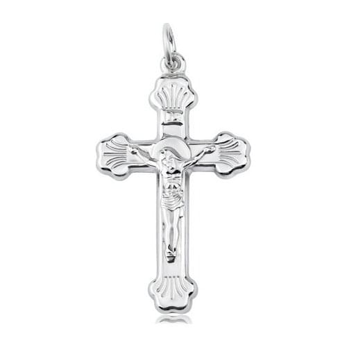 High Quality 100% Solid Genuine 925 Sterling Silver Jesus Cross Pendant Necklace For Men Womens Jewelry Gift + Free Chain