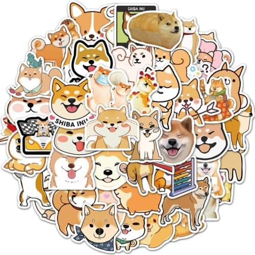 10/30/50pcs/pack Cartoon Animals Doge Stickers For Refrigerator Car Helmet DIY Gift Box Bicycle Guitar Notebook Skate Trunk Etc