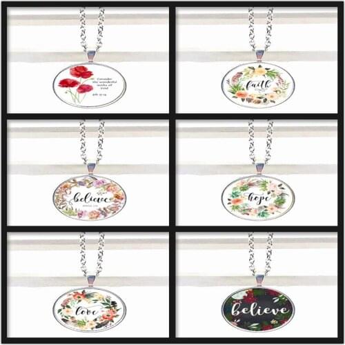 New Job 37:14 Consider The Wonderful Deeds of God Bible Scripture Nursery Scripture Necklace Pendant Religious Christian