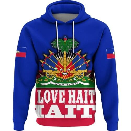 Newest Country Emblem Flag Caribbean Sea Haiti Island Retro Pullover Men/Women Tracksuit 3Dprint Streetwear Harajuku Hoodies B15