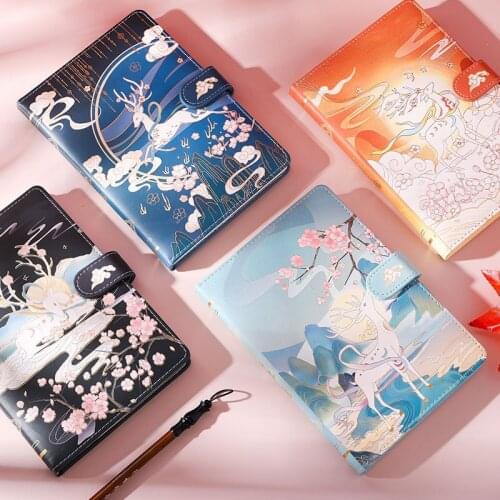 Kawaii Retro Deer Organizer Buckle Notebook and Journals Agenda 2021 Personal Travel Diary Daily Planner Notepad Stationery Gift