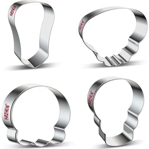 ZADE Skull Cookie Cutter For Hallows' Day Biscuit/ Fondant/ Sandwich/ Pastry/ Fruit Cutter - Stainless Steel