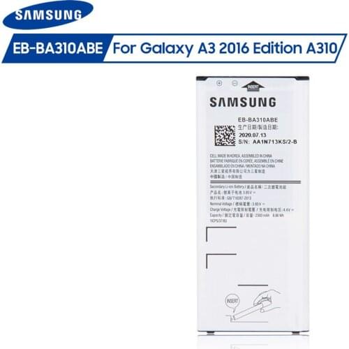 Original Samsung Battery EB-BA310ABE EB-BA310ABA For Samsung GALAXY A3 2016 Edition A310 A5310A Batteries With NFC 2300mAh