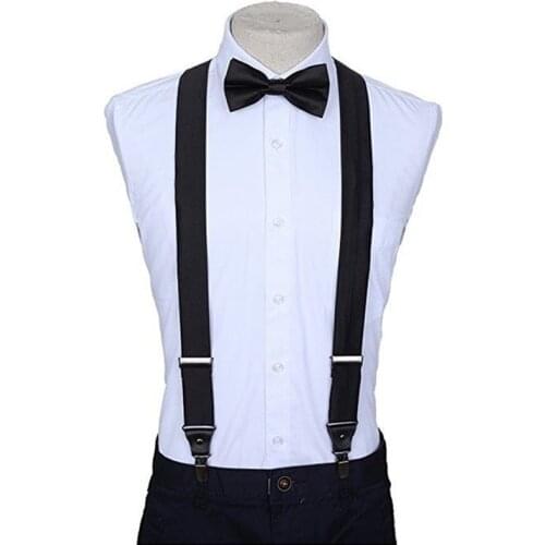 Men Suspenders With Bowtie Fashion Bow Tie Set Boys Braces Women Girls Adjustable Suspenders For Wedding Ties Accessories