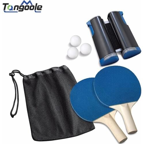 Portable Table Tennis Sports Trainning Set Racket Blade Mesh Net Ping Pong Student Sports Equipment Simple