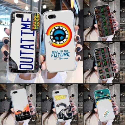 Back to the Future Phone Case Transparent For Xiaomi Mi Max Note 3 A2 A3 8 9 9T 10 Lite Pro Ultra transparent 3D coque painting