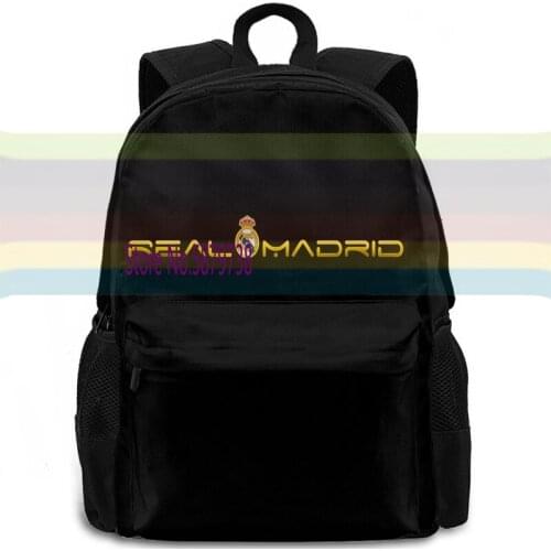 Real Madrid team backpack laptop travel school adult student