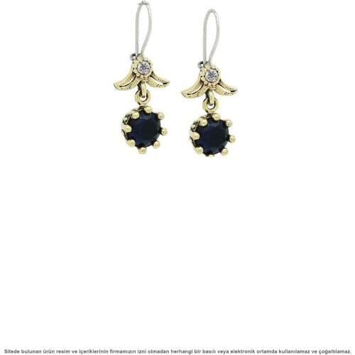 Silver Sapphire Cubic Zirconia Ladies Earrings