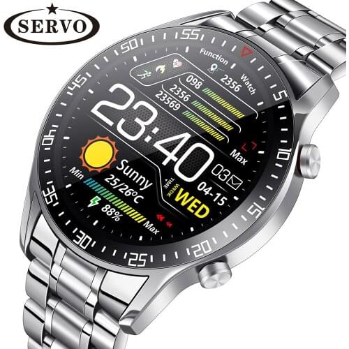 SERVO 2021 Bluetooth Waterproof Smart Watch Sports Fitness Heart Rate Message Notification Full Touch Smartwatch For Android IOS
