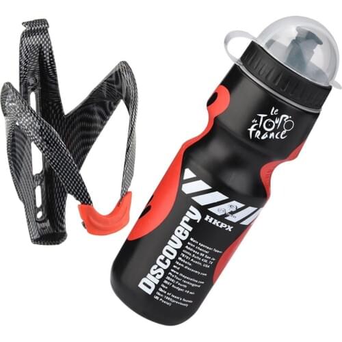 Bike Water Bottle with Bicycle Holder Cage Bracket Bicycle Cycling Sports Drink Jug DIY Water Bottle Portable Outdoor Drink Cup