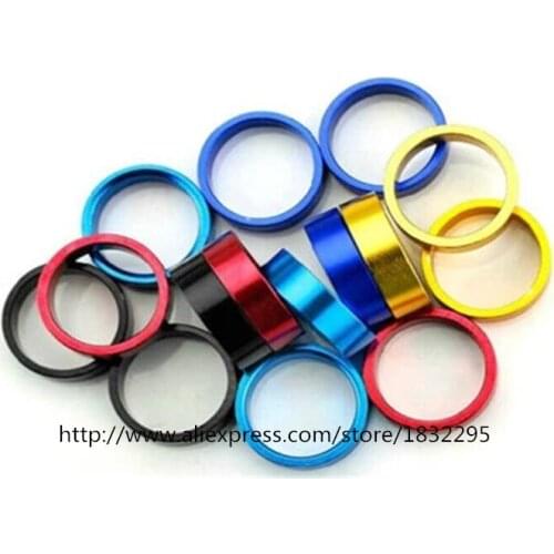 Wholesale 4pcs/lot 28.6*5/10/15/20mmAluminum Alloy Bikes Bicycles Headset Stem Spacer MTB 28.6mm Fork Washer Cap