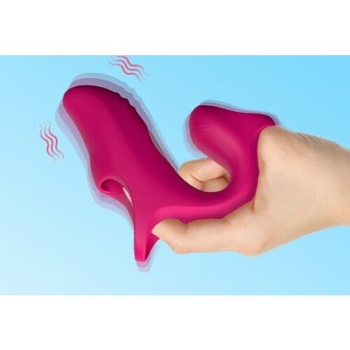 G Spot Finger Vibrator with Tail 9 Strong Vibration Modes for Dual Stimulation