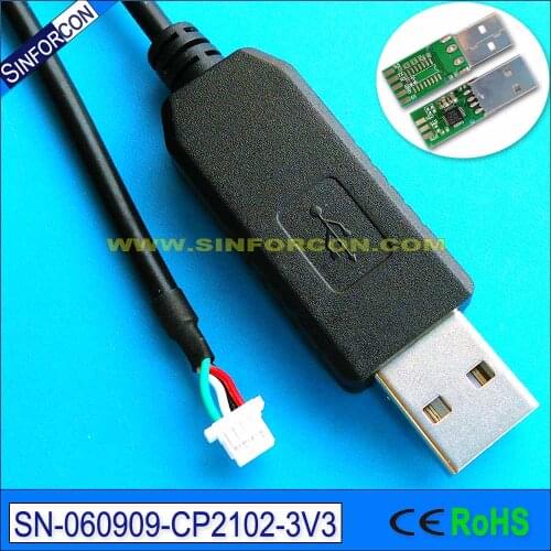 Win8 10 sinforcon silicon labs cp2102 usb uart ttl 3.3v level to jst sh 1.0mm 4p shr-04v-s-b plc mcu flash cable