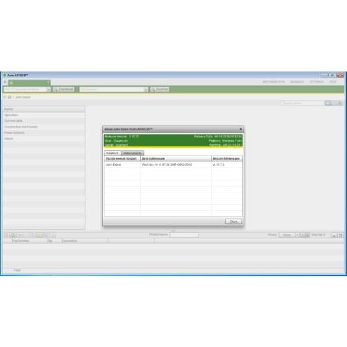 Spare parts catalog ADVISOR forJohnDeere CF\CCE\AG and HITACHI 2021
