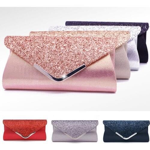 Women Evening Clutch Bag Female Crystal Day Clutch Wedding Purse Party Banquet Black Gold Silver Clutches Bag Sequin Bag