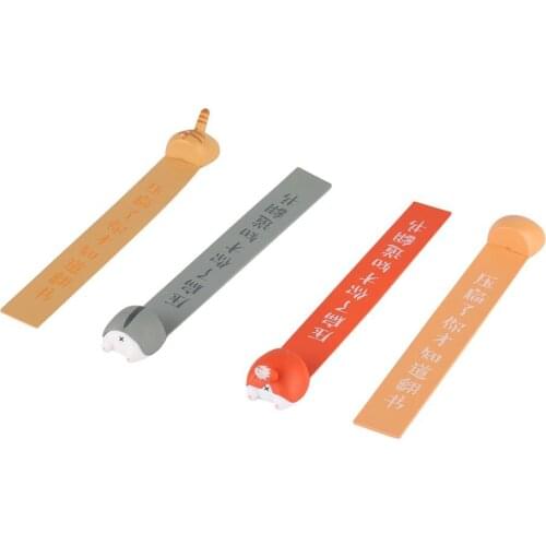 Lovely Cartoon Dog Cat Hamster Fox Ass Bookmarks Novelty Hollow Bookmarker Creative Gift for Kid Children School Stationery 2Pcs