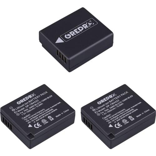 3Pcs 1500mAh DMW-BLG10 DMW-BLE9 DMW BLG10 BLE9 BLG10E BLG10PP Battery for Panasonic LUMIX GF5 GF6 GX7 LX100 GX80 GX85