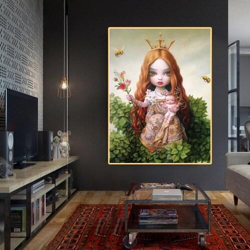 Abstract Figure Painting Doll Posters and Prints for Bedroom Canvas Wall Art for Home Design Frameless Room Decor