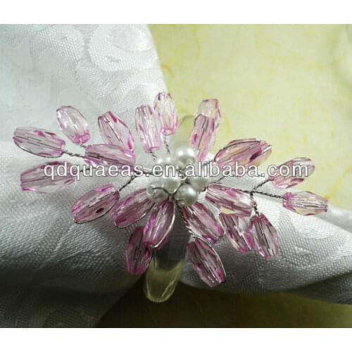 Acrylic beaded napkin ring, wholesale bead napkin holder