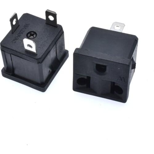 America 250v 15a us AC PDU UPS wired power desktop outlet inline cable assemble install electrical Panel Receptacle AC socket