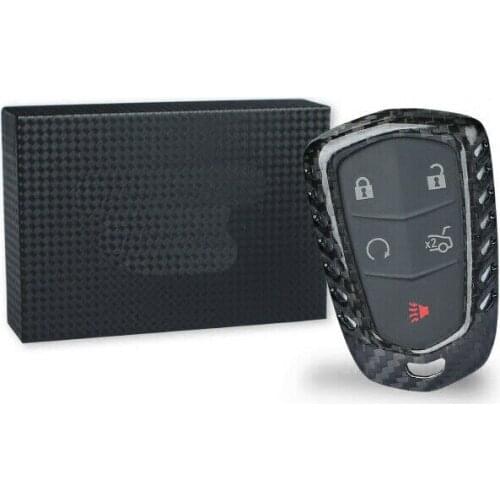 For Cadillac ATS CTS XTS carbon fibre Key Keyless Remote Entry Case Cover