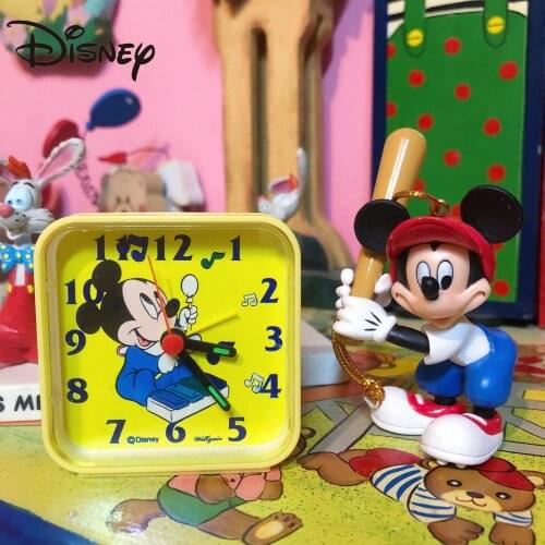 Disney Alarm Clock Mickey Family cute childrens cartoon alarm clock School bed mini hour clock digital clock