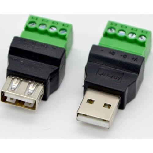 Hot Sell 1pcs New Connector USB2.0 Solder Free Plug, Male and Female, Supports Multiple USB Device Wiring Special Wholesale