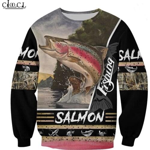 HX Cool Salmon Fishing 3D All Over Print Men Hoodie Clothes Unisex Sweatshirt Zip Pullover Casual Jacket Tracksuit Drop Shipping