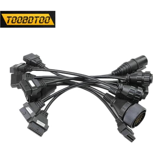 High Quality Car Diagnostic Tool For Truck 8Pcs Cables OBD2 Connectors For TCS Pro Full Set 8 Pcs For Truck Cables